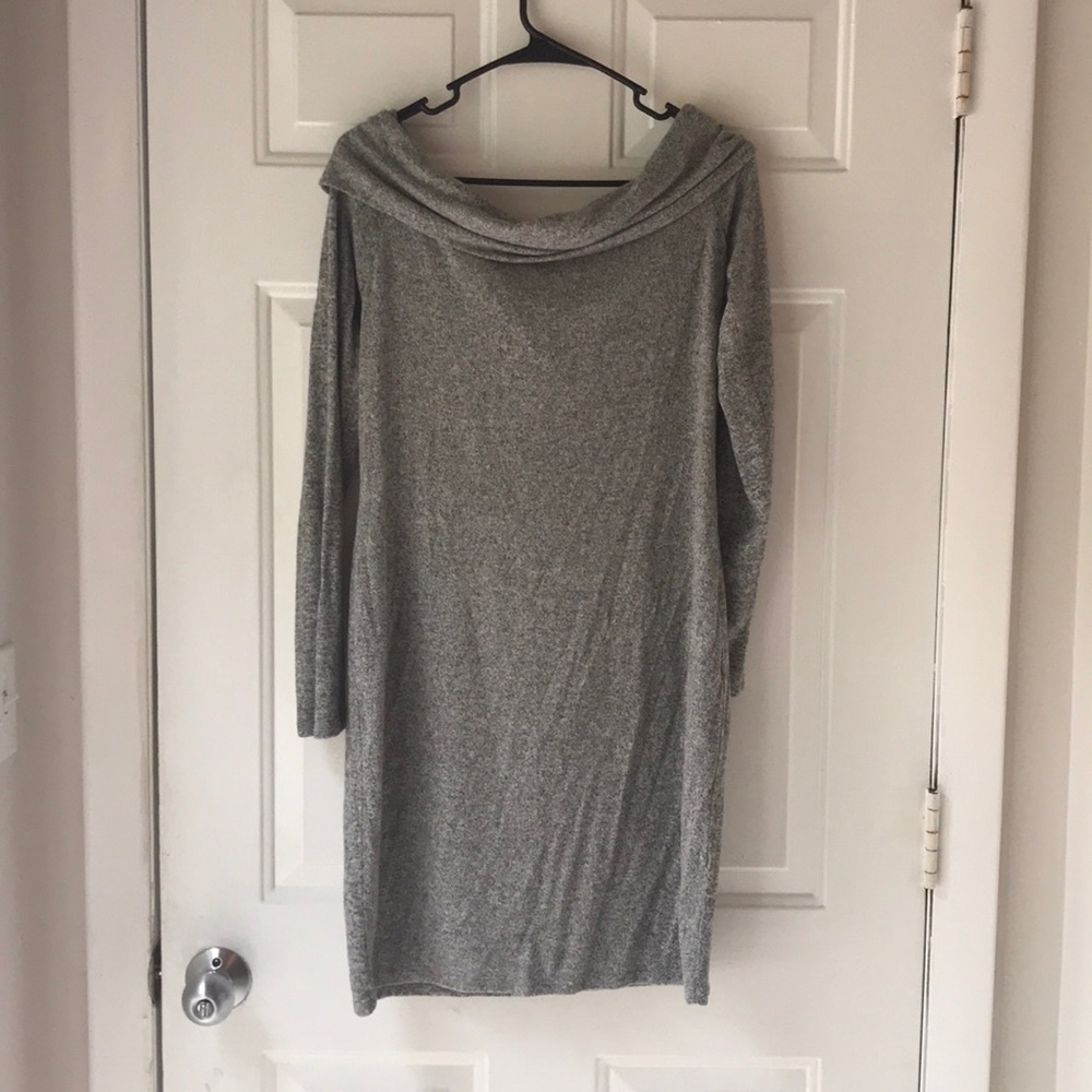 Grey sweater dress